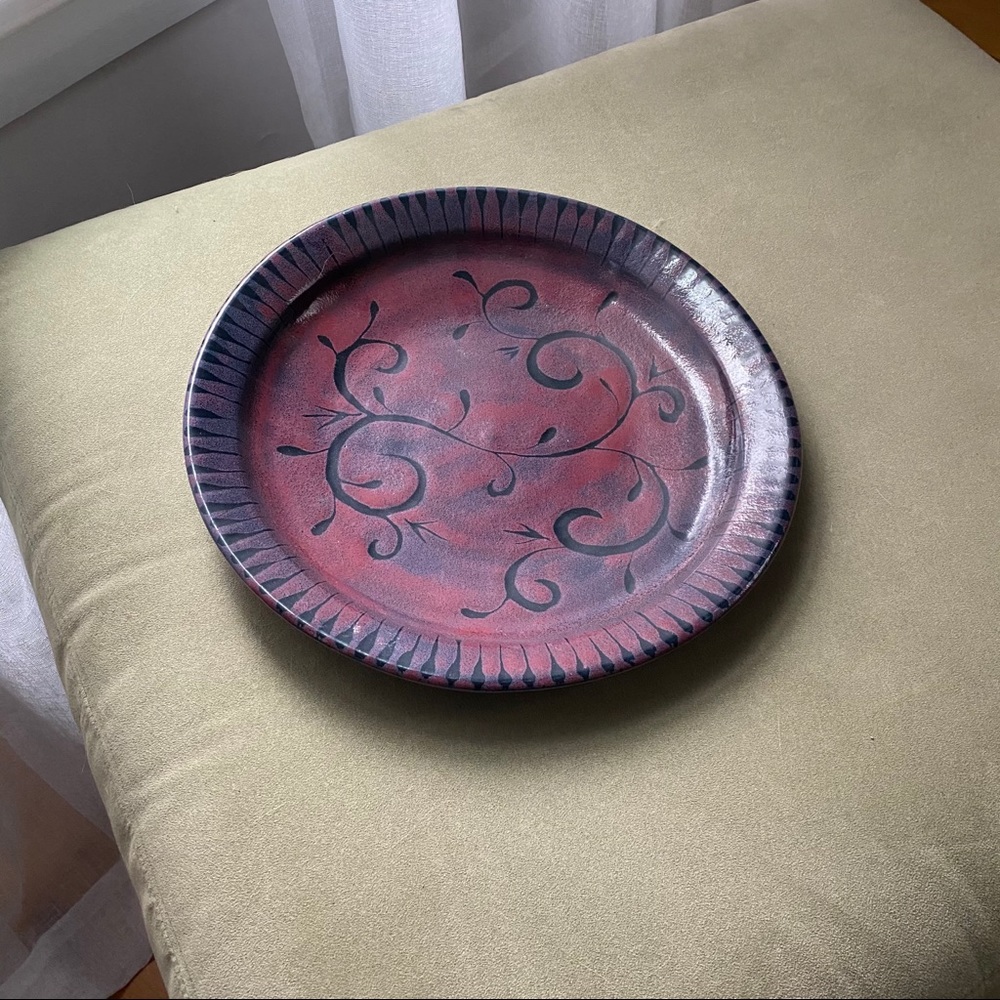 Artisan decorative serving plate - Picture 6 of 8